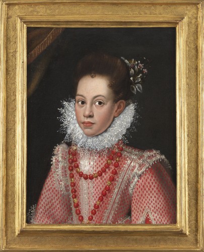 Portrait of a young patrician woman - Attributed to Scipione Pulzone (1544-1598)