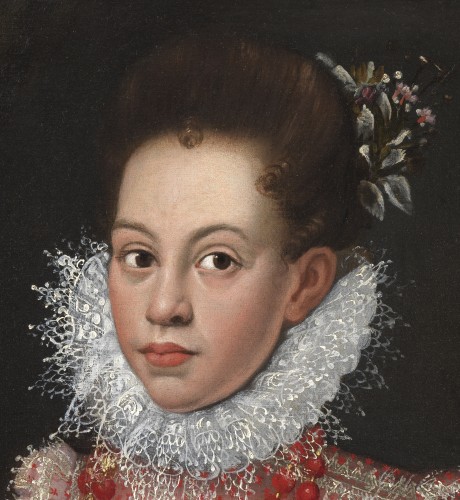 Paintings & Drawings  - Portrait of a young patrician woman - Attributed to Scipione Pulzone (1544-1598)