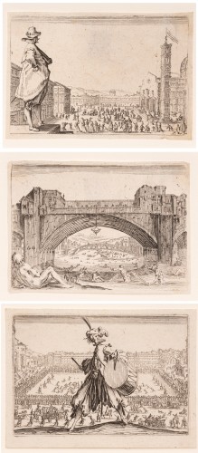 Les Caprices (three prints) - Jacques Callot, Nancy 1621