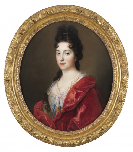 Portrait d’une élégante à la robe écarlate – Attribué à François de Troy (1645 – 1730