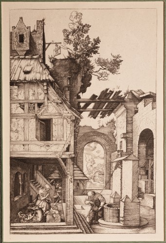 The Nativity - Albrecht Dürer, etching on papier vergé