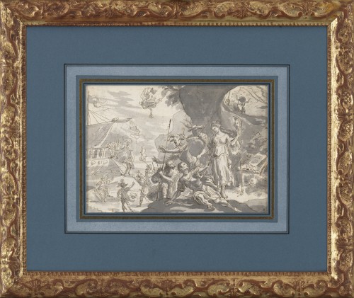 Ulysses and Circe - Roman school, first half of the 17th century - Paintings & Drawings Style 