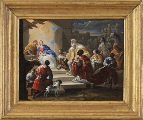 Adoration des Mages. Ecole française du XVIIIe siècle, entourage de Jean-Honoré Frago