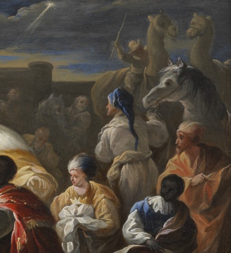 18th century - Adoration of the Magi. 18th century French school, entourage of Jean-Honoré Frago