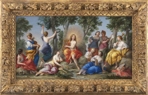 Louis XIV en Apollon sur le Mont Parnasse – Atelier de Giovanni Francesco Romanelli