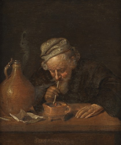 Le Fumeur – Quiringh Gerritsz van Brekelenkam (c. 1620 – 1668) - Tableaux et dessins Style 