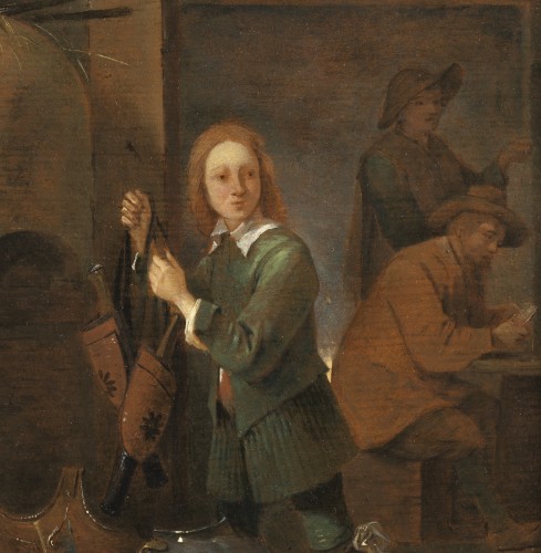 Le Page dans la salle de garde. Atelier de David Teniers le Jeune (1610 – 1690) - Galerie Thierry Matranga