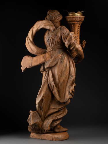 Sculpture Sculpture en Bois - Fortune céroféraire – Tilleul, Allemagne du Sud XVIIe siècle