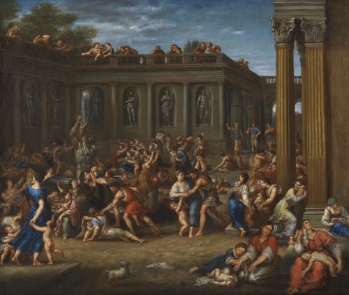 Le Massacre des Innocents – Attribué à François Nicolas de Bar (c. 1632 – 1695) - Tableaux et dessins Style 