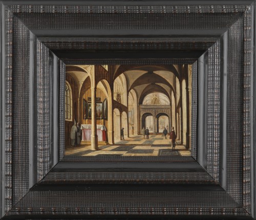 Intérieur d’église imaginaire – attribuée à Hendrick van Steenwijck II (1580 – 1649) - Tableaux et dessins Style 