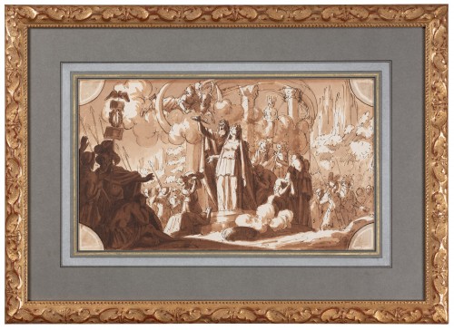 Le Sacrifice d’Iphigénie – Ecole italienne du XVIIIe siècle - Tableaux et dessins Style 