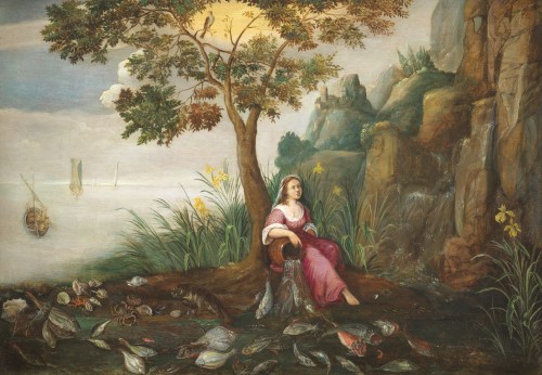 Allégorie de l’eau - attribué à Adriaen van Stalbemt (1580 - 1662) - Tableaux et dessins Style 