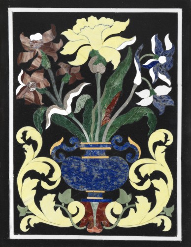 Objet de décoration  - Tableau en marqueterie de pierres dures