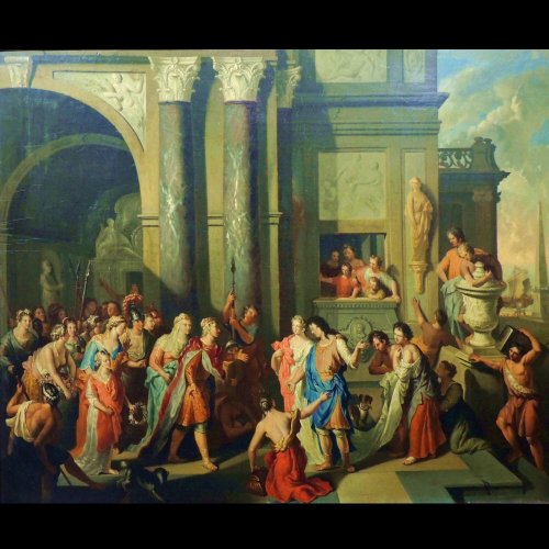 Gerard Hoet - The court of Troy - XVIIth century