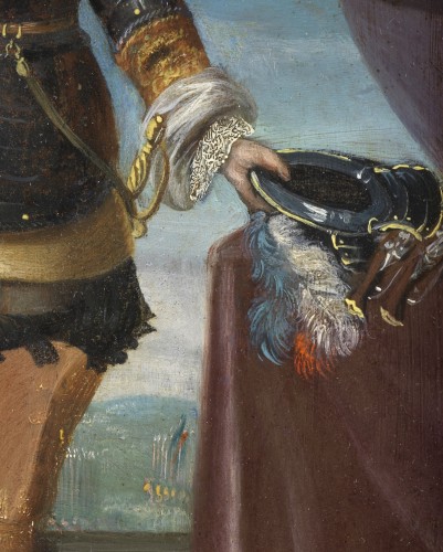 Commandant militaire devant le champ de bataille, David Teniers le Jeune (atelier de) - Galerie Thierry Matranga