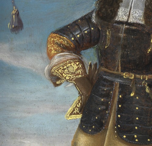 XVIIe siècle - Commandant militaire devant le champ de bataille, David Teniers le Jeune (atelier de)