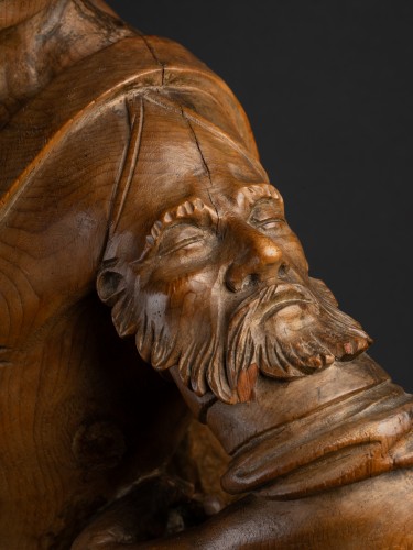 Louis XIV - Saint Florian – Sculpture en pin cembro, travail alpin France ou Italie du 17e siècle