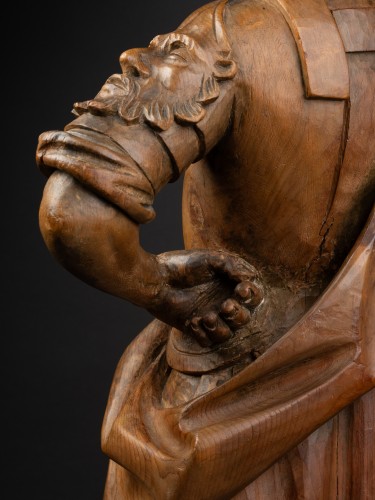Antiquités - Saint Florian – Sculpture en pin cembro, travail alpin France ou Italie du 17e siècle
