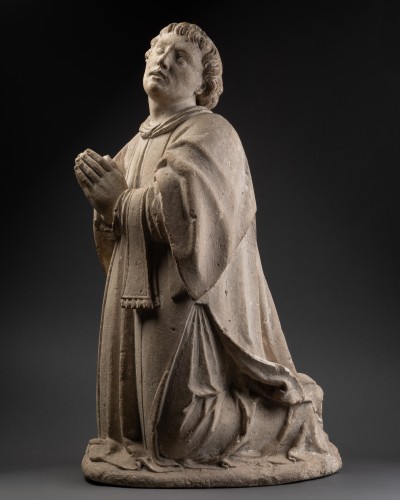 Saint homme en prière – France XVe siècle - Sculpture Style Renaissance