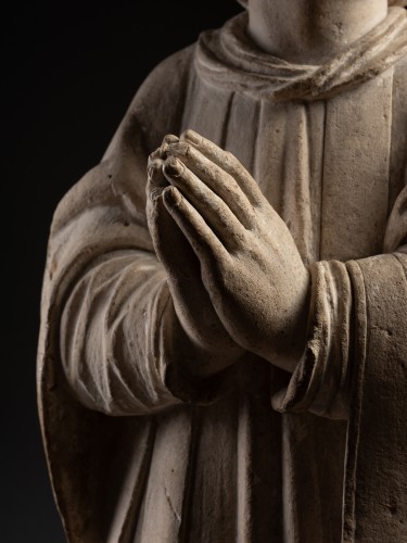 Antiquités - Saint homme en prière – France XVe siècle