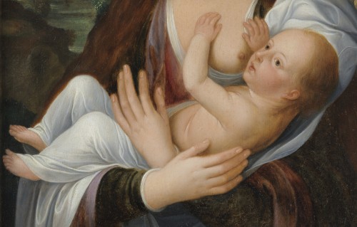 Paintings & Drawings  - Mary Lactans, Bruges school circa 1600