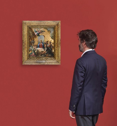 Tableaux et dessins Tableaux XVIIe siècle - Adoration des bergers – Ecole véronaise du 17e siècle