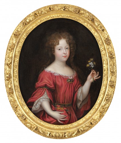 Jeune princesse aux fleurs – Ecole française du 17e siècle