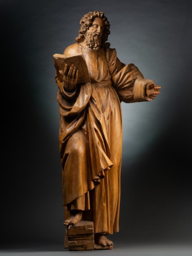 Saint apôtre, Allemagne du Sud fin du XVIIe siècle - Sculpture Style 