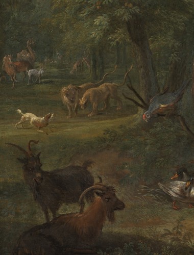  - Adam et Eve dans les jardins d’Eden – École néerlandaise du XVIIe siècle, entourage d’Abraham Bloemaert.