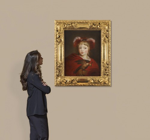 Jeune prince au faucon. Ecole néerlandaise du XVIIe siècle - Galerie Thierry Matranga
