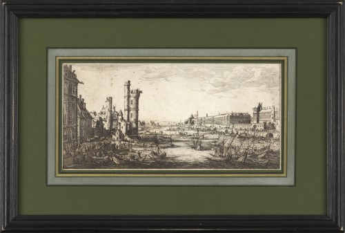 Vue du Louvre, Jacques Callot (Nancy, 1592 – 1635) - Gravures et livres anciens Style 