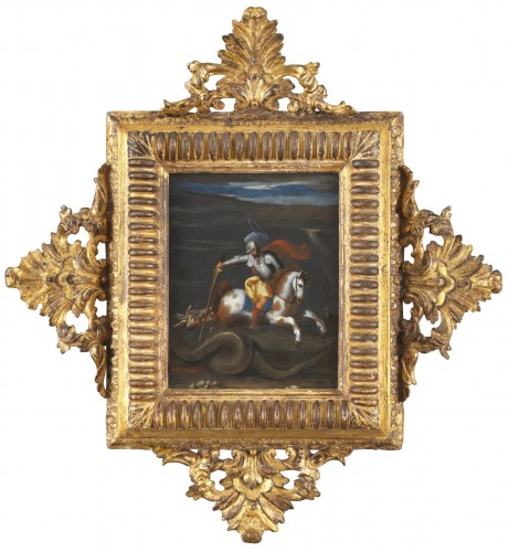 Saint Georges terrassant le dragon, École véronaise XVIIe siècle