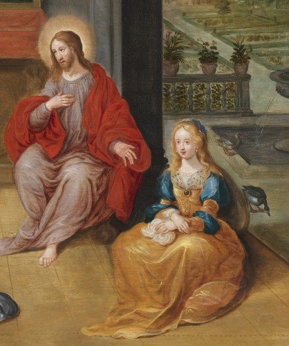 Tableaux et dessins Tableaux XVIIe siècle - Jésus chez Marthe et Marie - Frans II Francken (1581–1642) et atelier