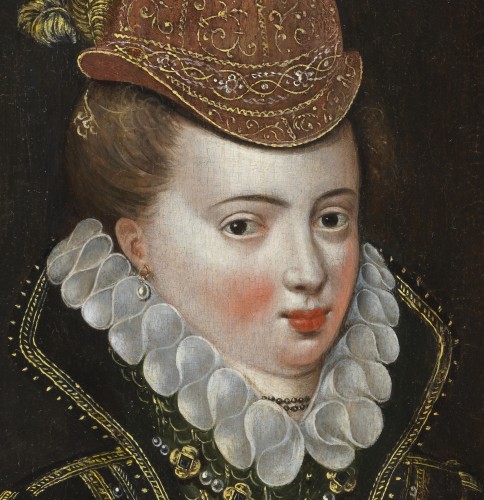 Tableaux et dessins Tableaux XVIe siècle - Portrait de dame, École française vers 1580