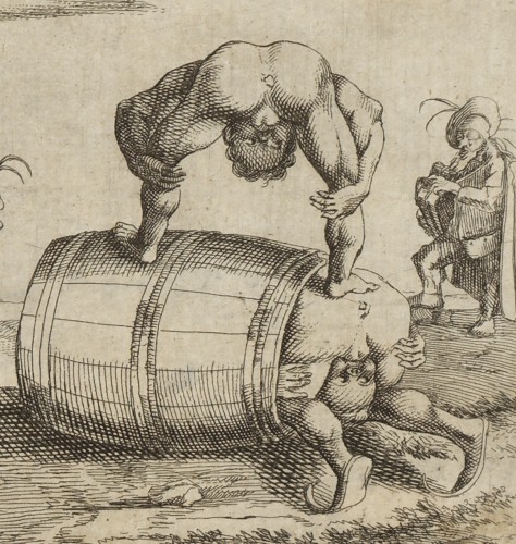 Gravures et livres anciens  - Scène satirique, attribuée à Giuseppe Maria Mitelli (1634–1718)