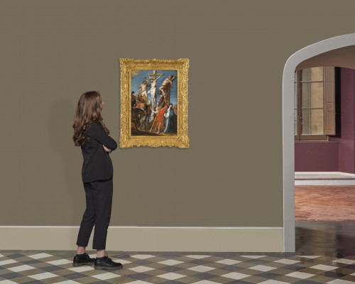 Louis XIII - La Crucifixion ou « le Coup de lance », école lorraine du 17e siècle