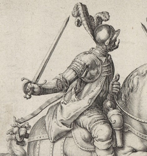 Gravures et livres anciens  - Trois cavaliers chargeant - Jacob de Gheyn II (1565–1629)