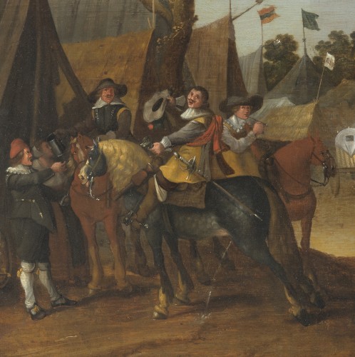 Tableaux et dessins Tableaux XVIIe siècle - Le Camp militaire - Hendrick de Meijer (c. 1620 - avant 1690)