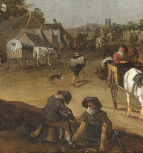 Le Camp militaire - Hendrick de Meijer (c. 1620 - avant 1690) - Galerie Thierry Matranga