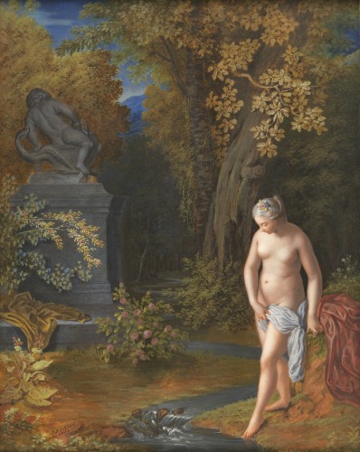 Déesse au bain – Jacques Sébastien Leclerc (1734 – 1785) - Tableaux et dessins Style 