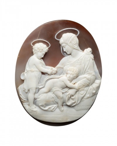 Vierge au chardonneret - Luigi Saulini (1819 – 1883)