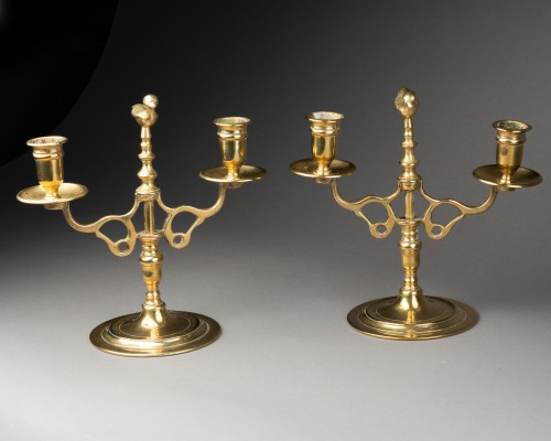 Luminaires Bougeoirs et Chandeliers - Paire de bougeoirs – Flandres XVIIe siècle