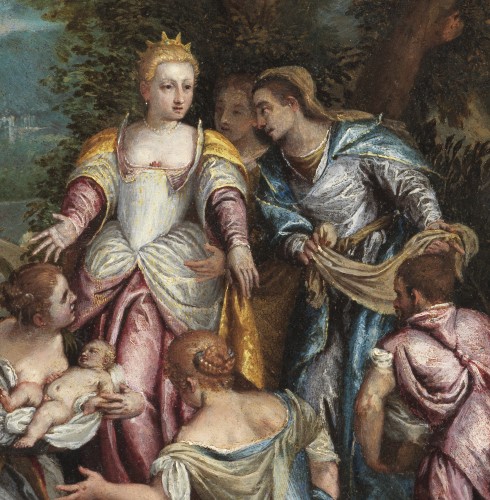 Tableaux et dessins Tableaux XVIIe siècle - Moïse sauvé des eaux, attribué à Hans Rottenhammer (1564 – 1625)
