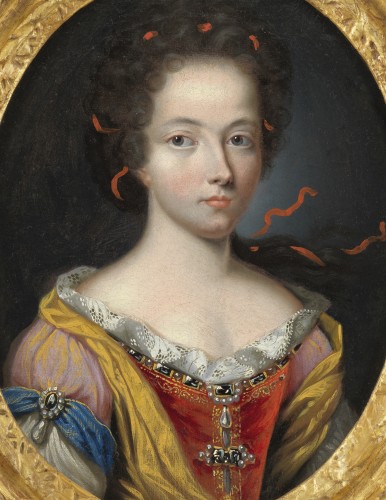 Portrait de jeune princesse, école française vers 1680, entourage de Pierre Mignard (1612 – 1695) - Tableaux et dessins Style 