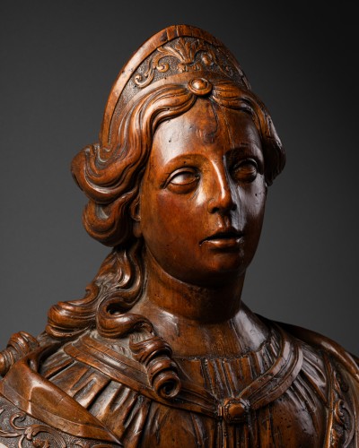 XVIIe siècle - Buste de femme à la tiar, époque Louis XIV
