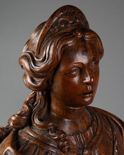 Buste de femme à la tiar, époque Louis XIV - 