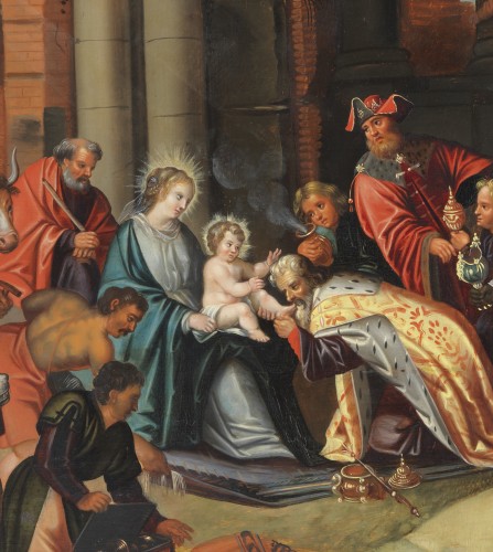 Tableaux et dessins Tableaux XVIe siècle - L’Adoration des Mages – Atelier d’Ambrosius I Francken (1544 – 1618)