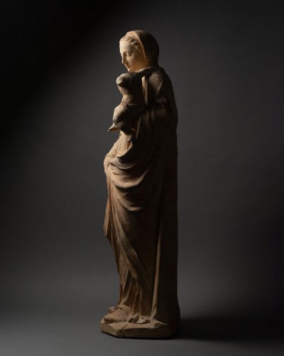 Sculpture Sculpture en Terre cuite - Vierge à l’Enfant en terre cuite, atelier du Mans vers 1580