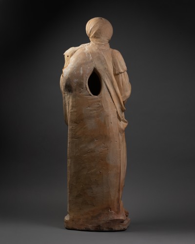 Vierge à l’Enfant en terre cuite, atelier du Mans vers 1580 - Galerie Thierry Matranga