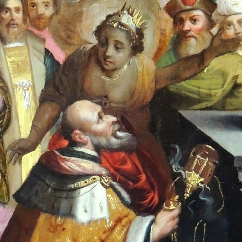 Frans II Francken - Huile sur panneau XVIIe siècle - Tableaux et dessins Style 